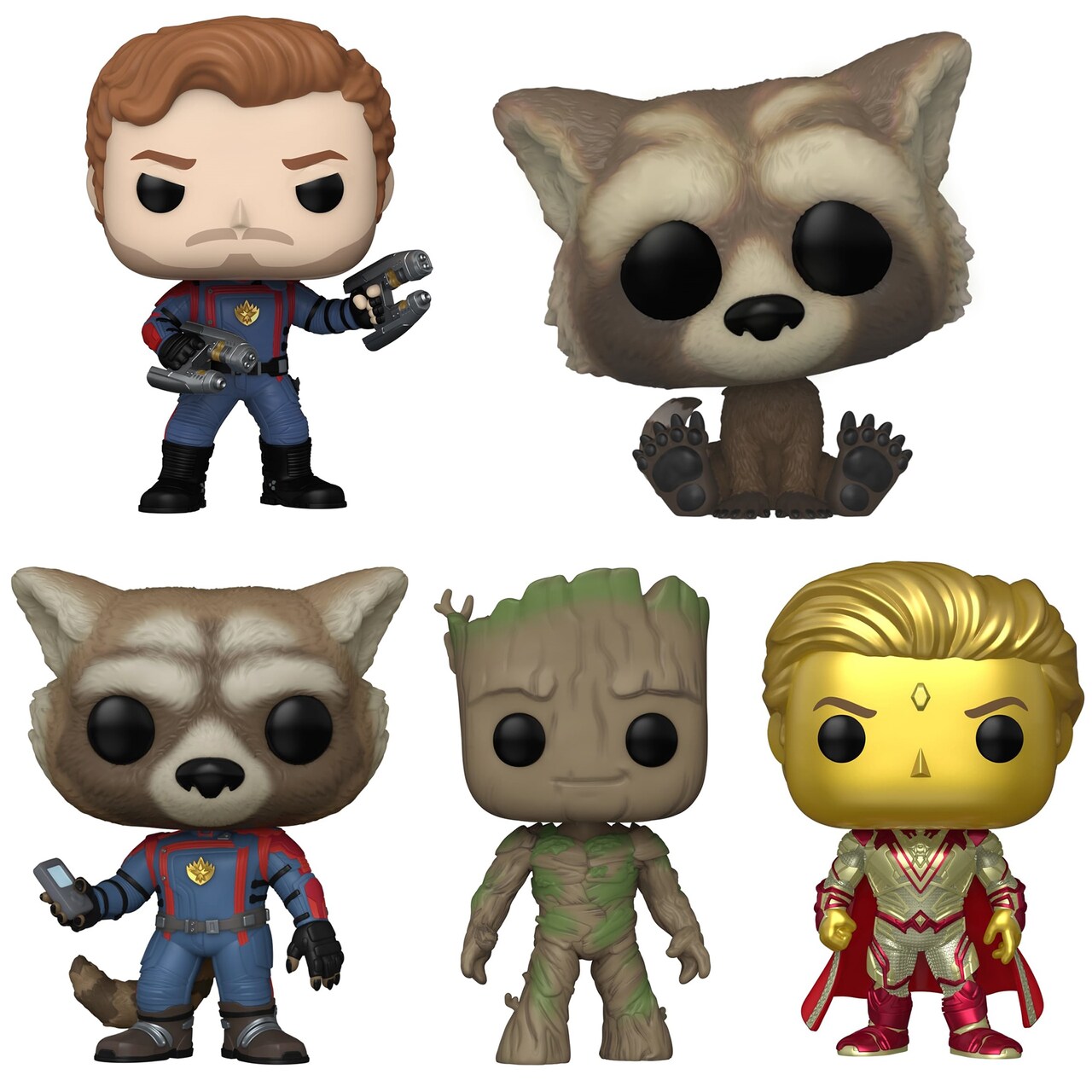 Funko POP! Movies: Guardians of The Galaxy 5 Piece Collectors Set - Star Lord, Rocket, Groot, Adam Warlock and Baby Rocket